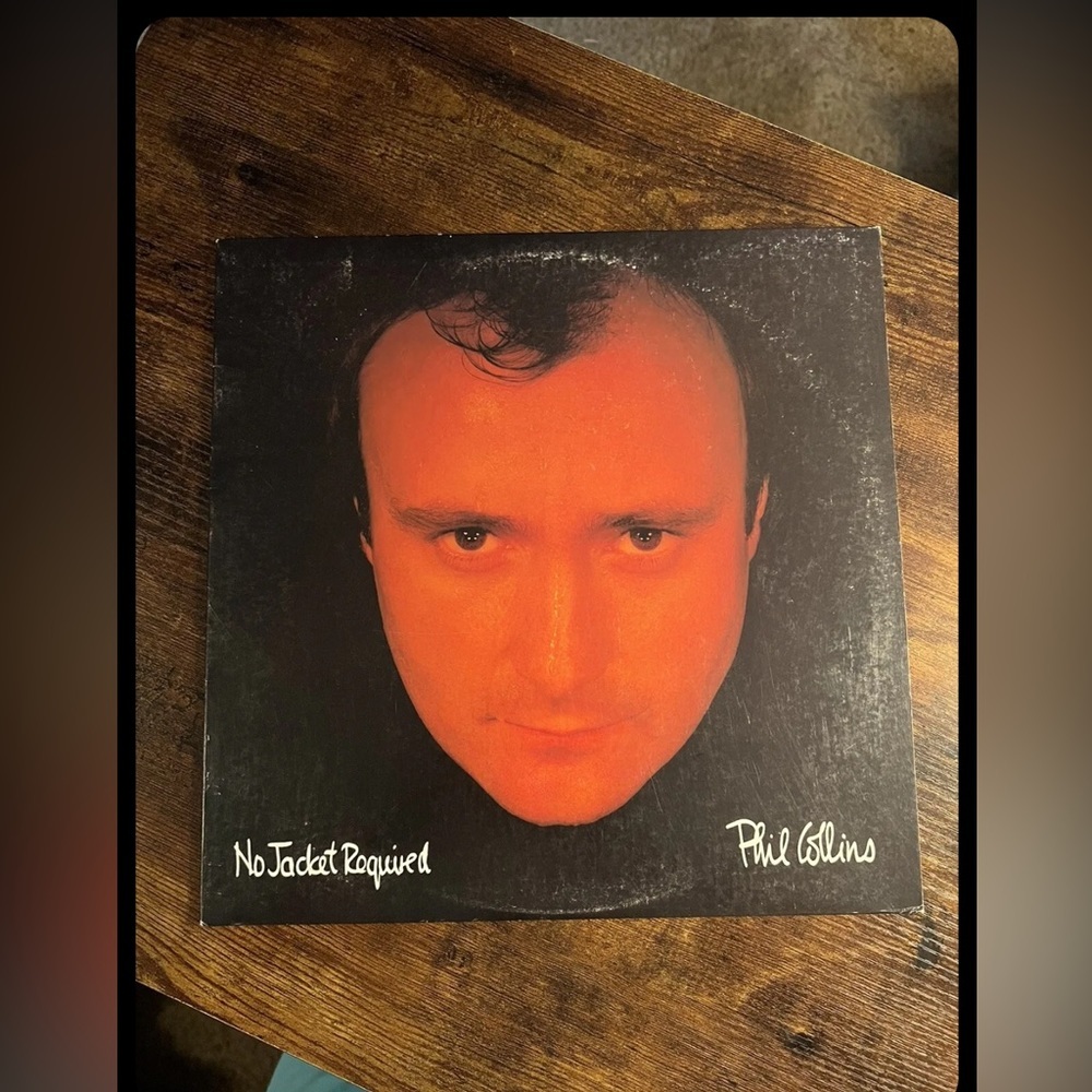 1985 "No Jacket Required" by Phil Collins Vinyl LP • Atlantic (Columbia House)
